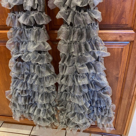 Kikiriki ruffle flared silver pants size S - Picture 3 of 4